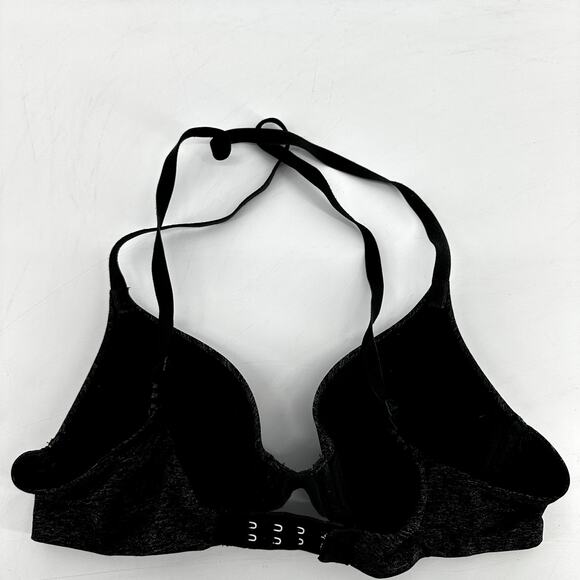 Victoria's Secret Uplift Semi Demi Push-Up Bra Cross Strap Underwired Black 32A - Picture 3 of 3